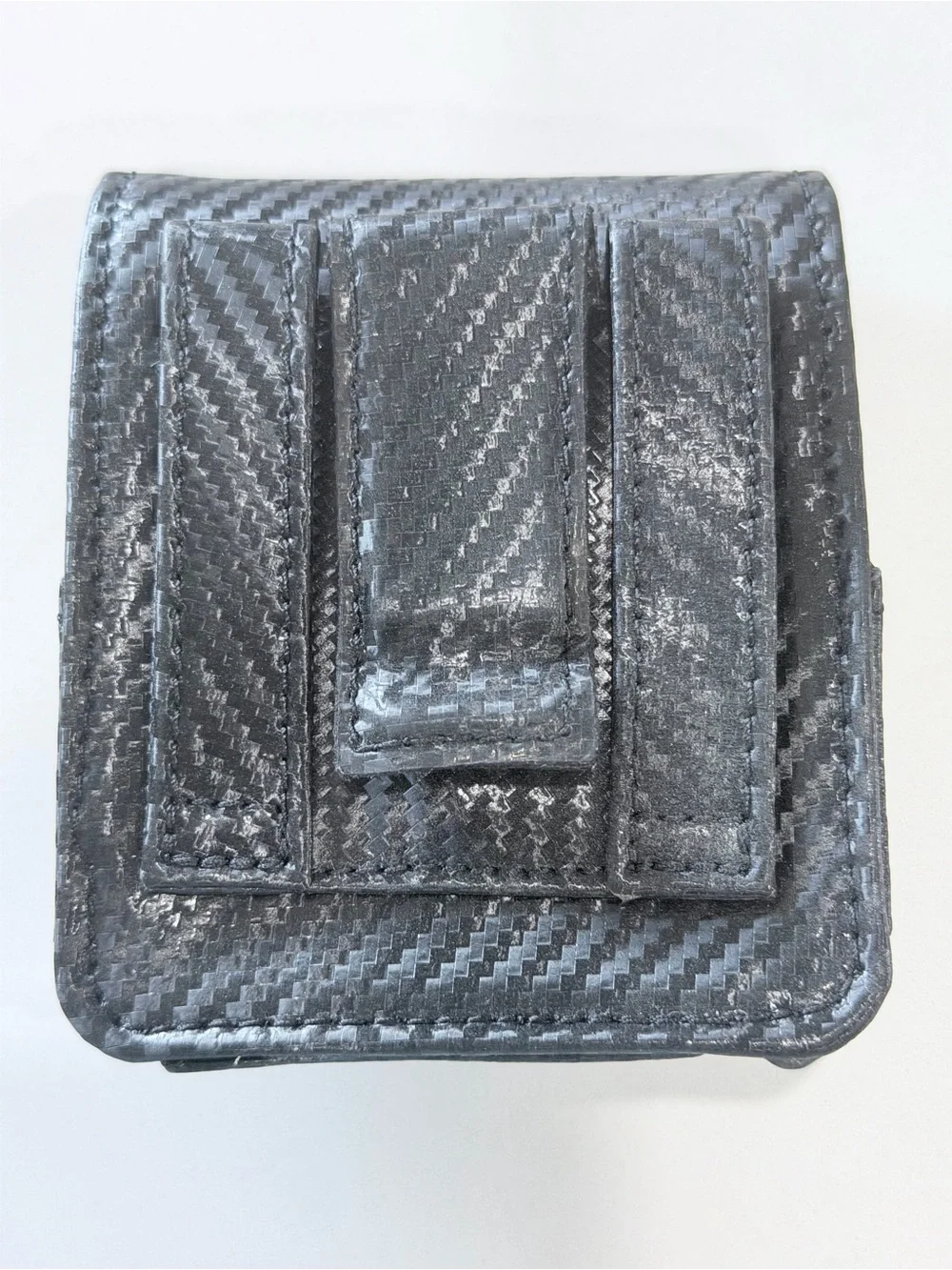Leather Village Carbon Fiber Phone Holder Galaxy Z Flip Series